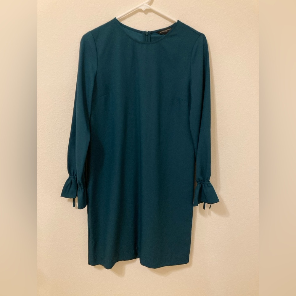 Banana Republic Dark Jewel-Tone Teal Long Sleeve Dress Size 4